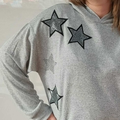 Buzo Hoodie XL OVERSIZE Star Grey - Kuwana Mayorista