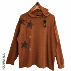 Buzo Hoodie XL OVERSIZE Star Chololate