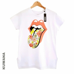 Remera Stone Flowers White M