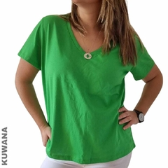 Remera XL Escote V Green en internet