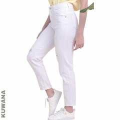 Jean MOM Roturas White - comprar online