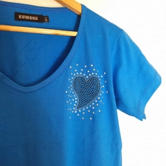 Remera V Electri Blue Love PREMIUM en internet