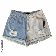 Short Denim Bicolor Roturas en internet