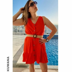 Vestido LINO Corto Red