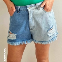 Short Denim Bicolor Roturas en internet