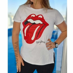 Remera Stone Glitter White M - comprar online