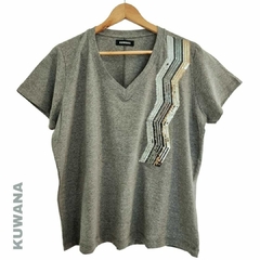 Remera Zig Zag Grey XL PREMIUM