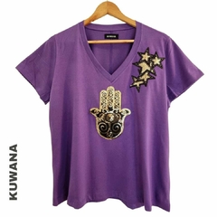 Remera FATIMA purple XL PREMIUM