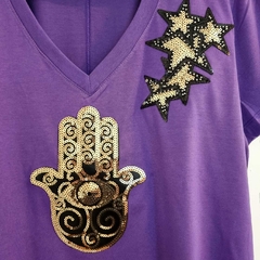 Remera FATIMA purple XL PREMIUM - comprar online