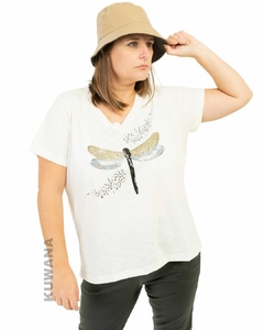 Remera V Libelula Butter (4 talles)