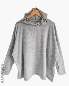 Buzo Hoodie Oversize Bordado Grey XL - comprar online