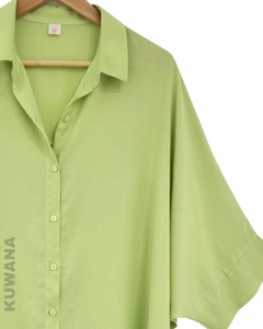 Maxi Camisa XXL VERDE SOFT - Kuwana Mayorista