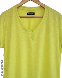 Remera V Basic LIME FLAME (4 talles) en internet