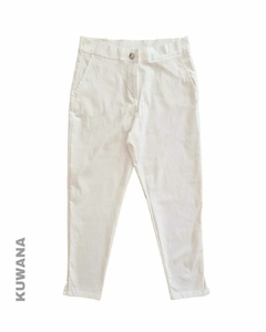 Pantalòn Natacha elastizado OFF WHITE (38 al 50) - Kuwana Mayorista