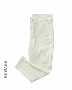 Pantalòn Natacha elastizado OFF WHITE (38 al 50) - Kuwana Mayorista