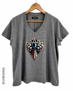 Remera V OVERSIZE (XL) EYE TURK GREY