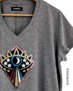 Remera V OVERSIZE (XL) EYE TURK GREY en internet