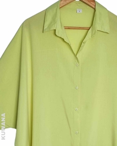 Maxi Camisa XXL VERDE LIMON - comprar online