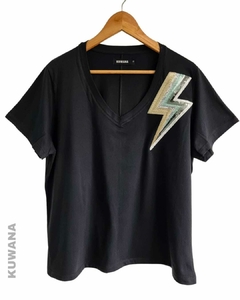 Remera V OVERSIZE (XL) THUNDER BLACK