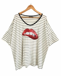 Remerón ESMERALDA OVERSIZE (XXL) RAYADO LIPS