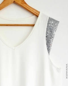 Musculosa SHINE DENISE XL WHITE - comprar online