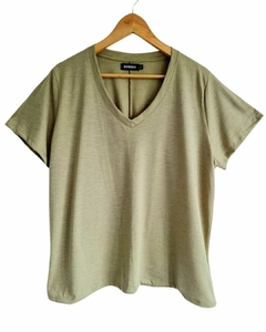 Remera V OVERSIZE (XL) VERDE OLIVE