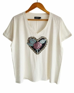 Remera V OVERSIZE (XL) LOVE CREAM