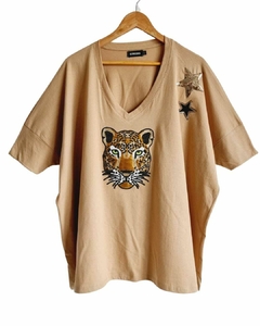 Remerón V Manga 3/4 OVERSIZE (XXL) TIGER CAMEL