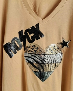 Remerón V Manga 3/4 OVERSIZE (XXL) ROCK CAMEL en internet