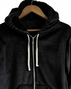 Campera Plush con corderito BLACK XL - tienda online