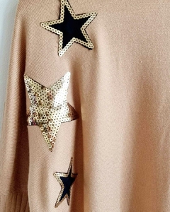 MAXI Sweater BREMER STARS BEIGE (XL/XXL) - comprar online