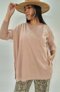 Imagen de MAXI Sweater BREMER STARS GOLD NUDE (XL/XXL)