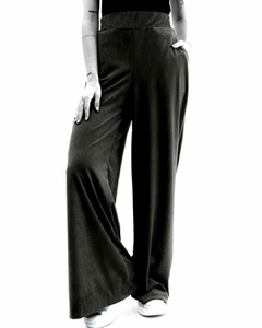 Palazzo WIDE LEG PLUSH (BLACK M al XL) - Kuwana Mayorista