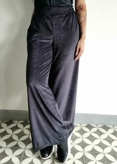 Palazzo WIDE LEG PLUSH (BLACK M al XL) en internet