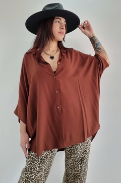 Maxi Camisa XXL TWILL CHOCOLATE en internet