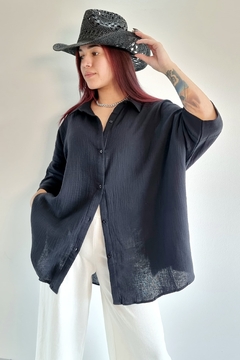 Maxi Camisa XXL BAMBULA BLACK - Kuwana Mayorista