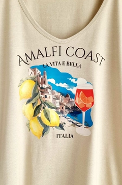 Remera V PREMIUM AMALFI Mantecol (3 talles) en internet