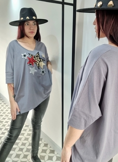 Remeron V Manga 3/4 (XL/XXL) LOVE PRINT GREY