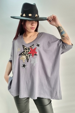 Remeron V Manga 3/4 (XL/XXL) LOVE PRINT GREY - comprar online