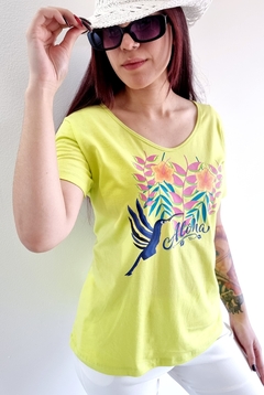 Remera V PREMIUM ALOHA LIME (4 talles) - comprar online