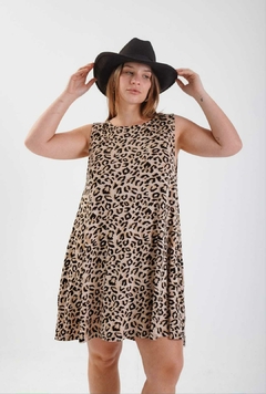 Vestido PRINT CHEETA Corto XL/XXL BLACK - comprar online