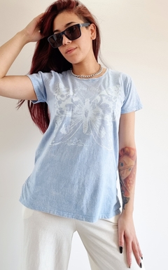 Remera Reborn B Nevada (M/L) Celeste claro Turquesa