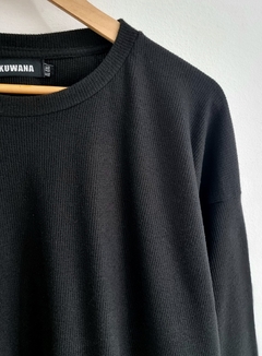 Buzo Oversized WAFFLE (XL/XXL) BLACK - comprar online