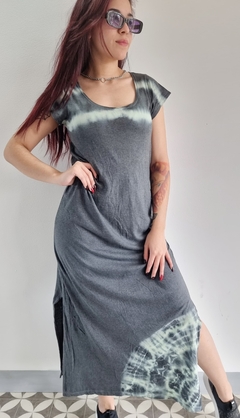 Vestido Batick largo GREY AQUA