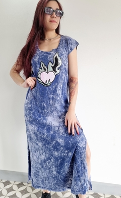 Vestido Largo Batick Nevado BLUE Fire en internet