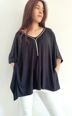 Remeron Poncho SWAROSKY BLACK (XL/XXL) - tienda online