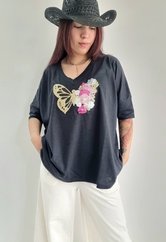 Remeron V Manga 3/4 (XL/XXL) BUTTERFLY FLAMME BLACK en internet