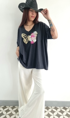 Remeron V Manga 3/4 (XL/XXL) BUTTERFLY FLAMME BLACK - tienda online