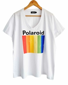 Remera V PREMIUM POLAROID (4 talles) - WHITE