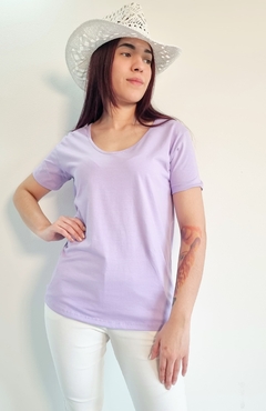 Remera V Basic Essencial LILA PREMIUM (3 Talles)